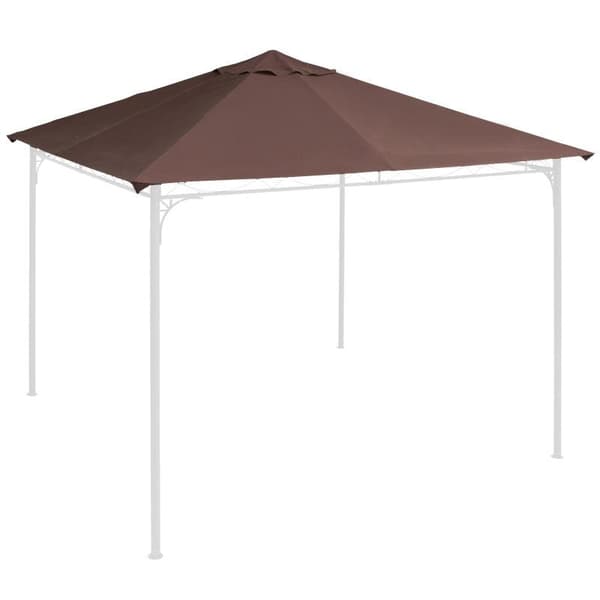Rootz Gazebo Canopy - Ersättningstak - Gazebo Cover - Solskydd - Polyester - Kaffe - 2,93m x 2,93m