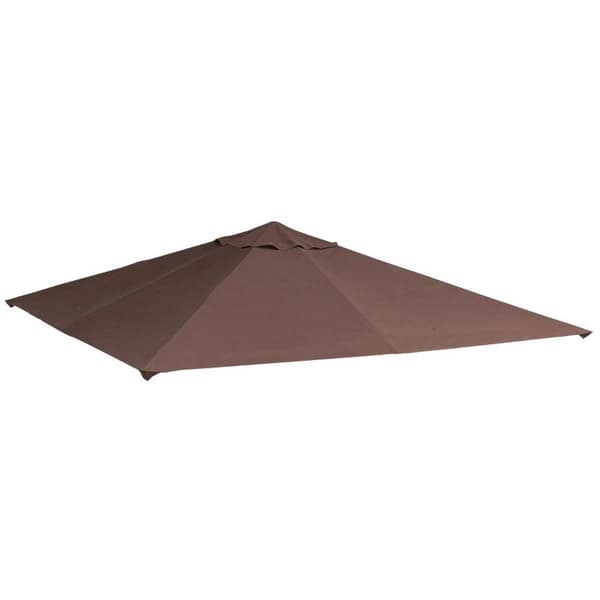 Rootz Gazebo Canopy - Ersättningstak - Gazebo Cover - Solskydd - Polyester - Kaffe - 2,93m x 2,93m