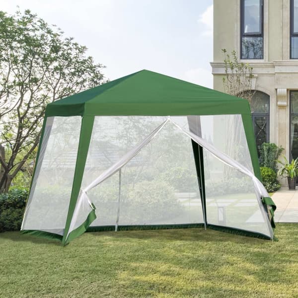 Nancy's Mount Vernon Tuinpaviljoen - Partytent - Met Klamboe - Polyester - Grön - 300 x 300 x 245 cm
