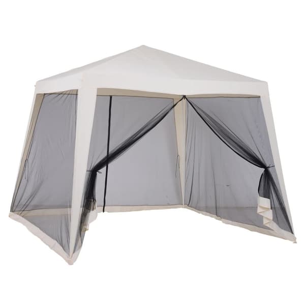 Rootz Festtelt - Havepavillon - Sidevægge - Vejrbestandig - Myggenet - Telt - Beige - 3 x 3 m