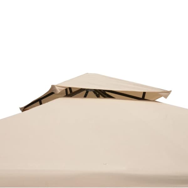 Rootz Festtelt - Pavillon - Vejrbestandig - Sidevægge - Beige - Sort - Metal - Polyester - L300 x B300 x H278 cm