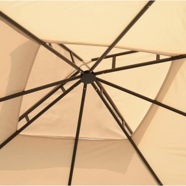 Rootz Festtelt - Pavillon - Vejrbestandig - Sidevægge - Beige - Sort - Metal - Polyester - L300 x B300 x H278 cm