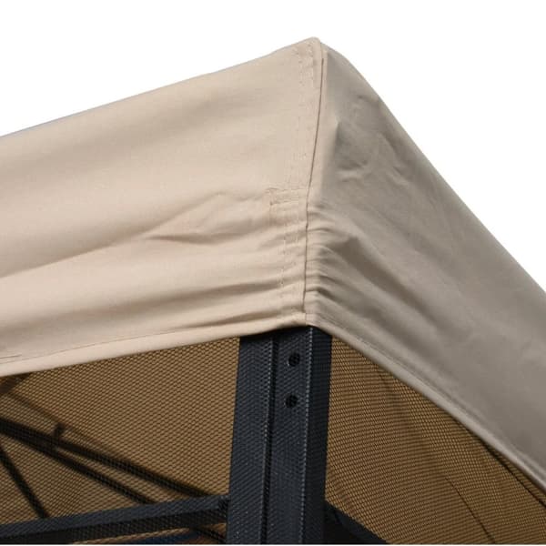 Rootz Festtelt - Pavillon - Vejrbestandig - Sidevægge - Beige - Sort - Metal - Polyester - L300 x B300 x H278 cm