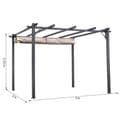 Pikkukuva 3 / 11: Rootz Pergola Pavilion - Bruin - Alumiini, Polyesteri - 118,11 cm x 118,11 cm x 87,79 cm