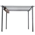 Pikkukuva 4 / 11: Rootz Pergola Pavilion - Bruin - Alumiini, Polyesteri - 118,11 cm x 118,11 cm x 87,79 cm
