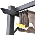 Pikkukuva 7 / 11: Rootz Pergola Pavilion - Bruin - Alumiini, Polyesteri - 118,11 cm x 118,11 cm x 87,79 cm