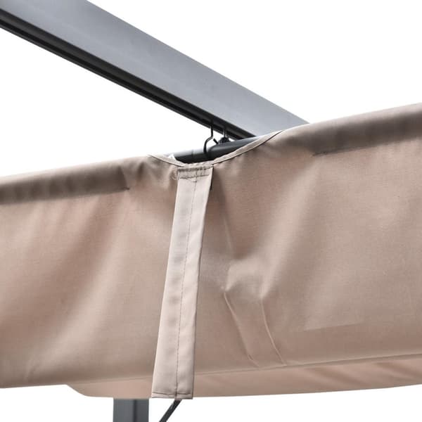 Rootz Pergola Pavilion - Bruin - Alumiini, Polyesteri - 118,11 cm x 118,11 cm x 87,79 cm