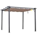 Pikkukuva 1 / 11: Rootz Pergola Pavilion - Bruin - Alumiini, Polyesteri - 118,11 cm x 118,11 cm x 87,79 cm