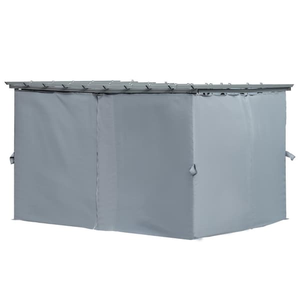 Rootz Pergola Pavilion Irrotettava kattomarkiisi - Tummanharmaa - Alumiini, Polyesteri - 141,73 cm x 118,11 cm x 95,66 cm