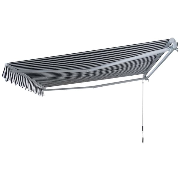 Rootz Markis Solskydd - Grå, Vit - Aluminium, Polyester - cm x 137,79 cm x 98,42 cm