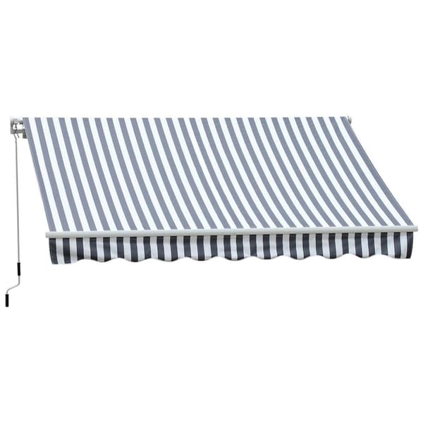 Rootz Markis Solskydd - Grå, Vit - Aluminium, Polyester - cm x 137,79 cm x 98,42 cm