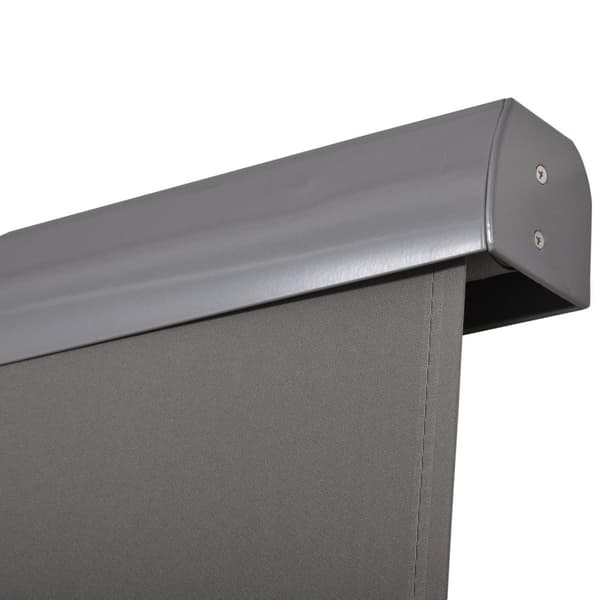 Rootz Vertikal Markis Aluminium med Handvev - Grå - Aluminium, Polyester - cm x 62,99 cm x 98,42 cm
