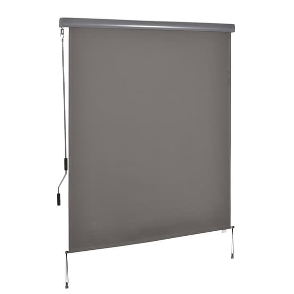 Rootz Vertikal Markis Aluminium med Handvev - Grå - Aluminium, Polyester - cm x 62,99 cm x 98,42 cm