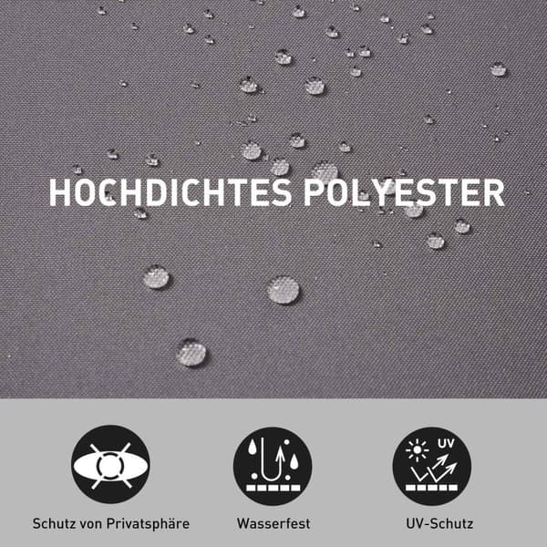 Rootz New Side Markise Privacy Screen Solbeskyttelse - Grå - Aluminium, Polyester, Metal - 118,11 cm x cm x 78,74 cm