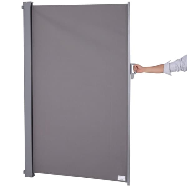Rootz New Side Markise Privacy Screen Solbeskyttelse - Grå - Aluminium, Polyester, Metal - 118,11 cm x cm x 78,74 cm