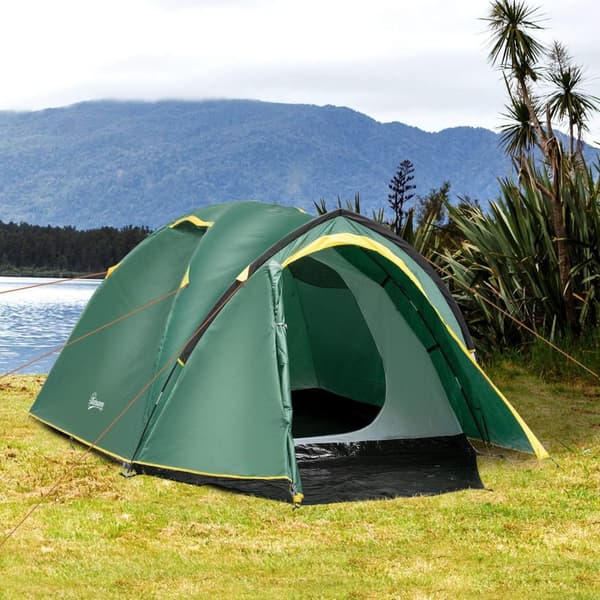 Rootz Campingtelt - Grøn, Gul - Polyester, Pe, Glasfiber - 127,95 cm x 72,04 cm x 51,18 cm