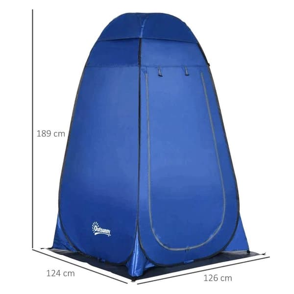 Rootz brusetelt - Sammenfoldeligt brusetelt - Pop-up brusetelt - Pop Up telt - Polyester/stål - Mørk/Blå/Sølv - 126cm x 124cm x 198cm