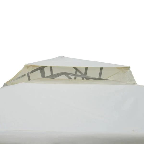 Rootz Gazebo - Trädgårdspaviljong - Paviljongtält - Festtält - Med 4 X sidovägg - Väderbeständig - Metall/Polyester - Krämvit - 2,94 x 2,94 x 2,65 m