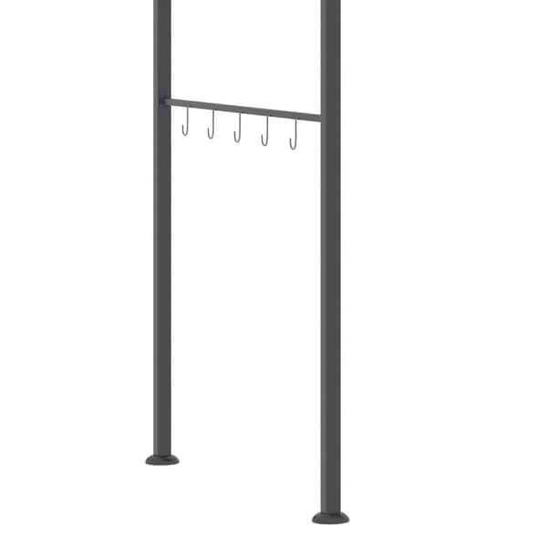 Rootz BBQ Gazebo - BBQ Canopy - Regnslag - Redskabskrog - Stålramme - Grå - 215 x 150 x 174/220 cm