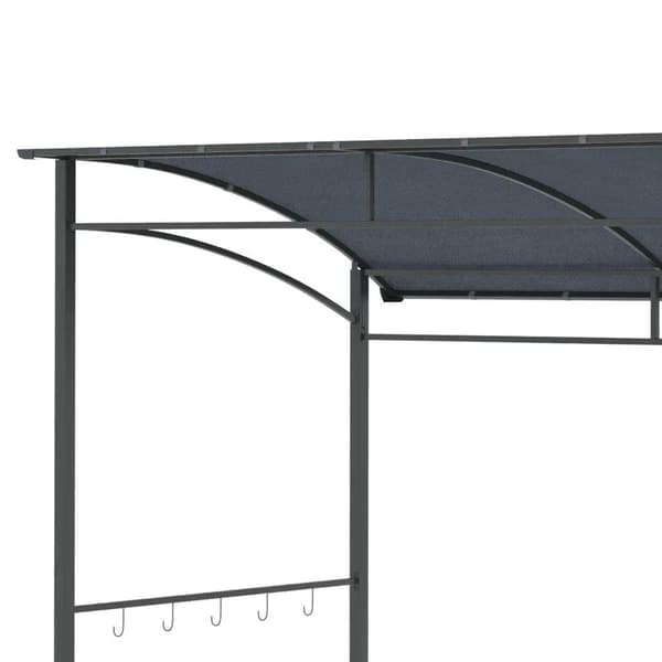 Rootz BBQ Gazebo - BBQ Canopy - Regnslag - Redskabskrog - Stålramme - Grå - 215 x 150 x 174/220 cm
