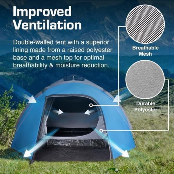Instant Campingtält Familj 4-5 Personer Active Era – Vattentåligt och UV-skyddande