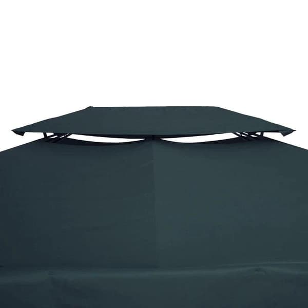 Rootz Replacement Roof - Gazebo Roof - Metal Gazebo - Garden Gazebo - Party Tent - Garden Tent - Charcoal Grey - 3x3 m