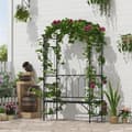 Miniatyrbild 3 av 9: Rootz Rose Bench - Arbor Bench - Philosopher's Bench - Garden Bench - Black - 115Lx50Wx203H cm