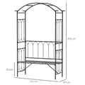 Miniatyrbild 9 av 9: Rootz Rose Bench - Arbor Bench - Philosopher's Bench - Garden Bench - Black - 115Lx50Wx203H cm