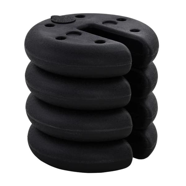 Rootz Tent Weighted Base - Gazebo Weighted Base - 4 Pcs Weighted Base - Black