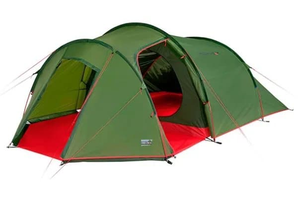 High Peak Goshawk 4, Camping, Hårdram, Dome/Igloo-tält, 4 person(er), Canvas, Grön, Röd