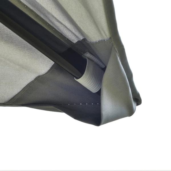 Rootz Folding Pavilion - Pop-up Tent - Garden Pavilion - Roller Bag - Steel + Oxford + Mesh - Grey - 3.64 x 3.64 x 2.94 m