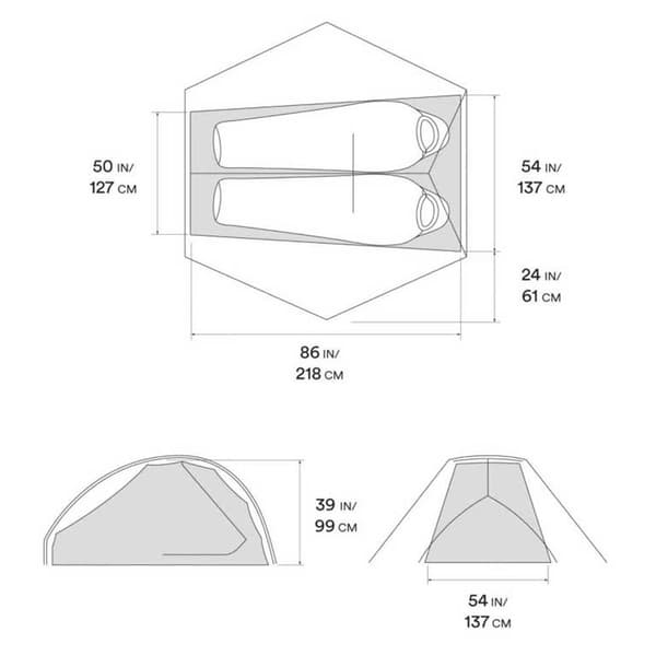 Mountain Hardwear Strato Ul 2p Grå 2 Places