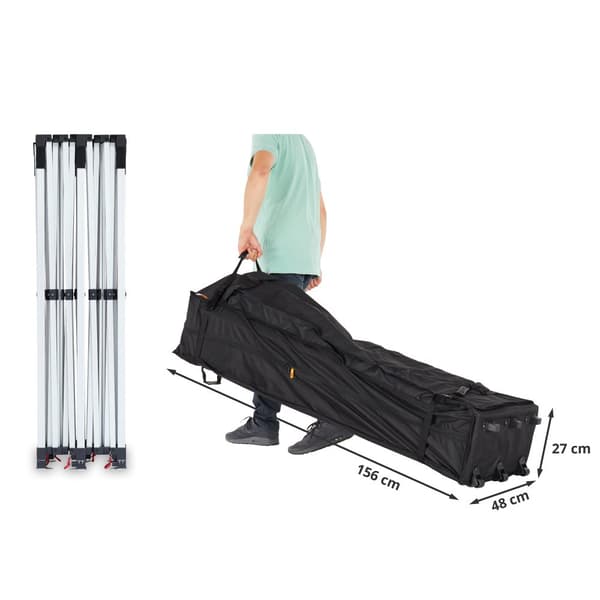 3x6m snabbtält paviljong Aluminium vit