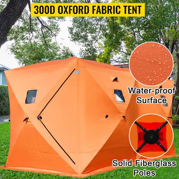 360x180x205cm 8-personers isfisketält, hållbara material, användarvänlig design, lätt att sätta upp, brett användningsområde