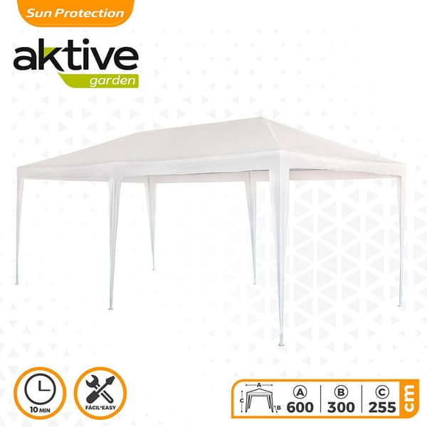 Aktive Rektangulärt Lusthus Plast 300x600x255 Cm Vit