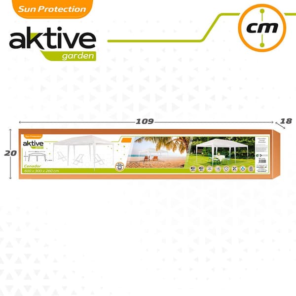 Aktive Rektangulært Lysthus Plast 300x600x255 Cm Hvid