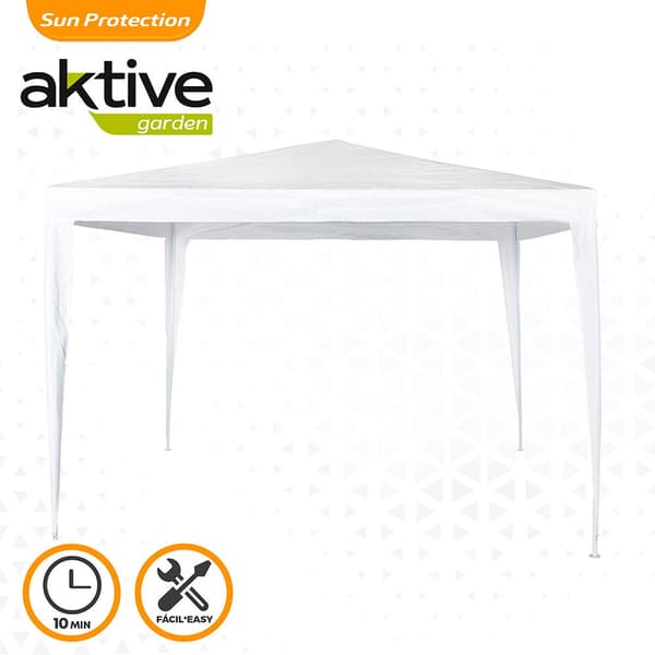 Aktive Firkantet Lysthus Plast 300x300x250 Cm Hvid