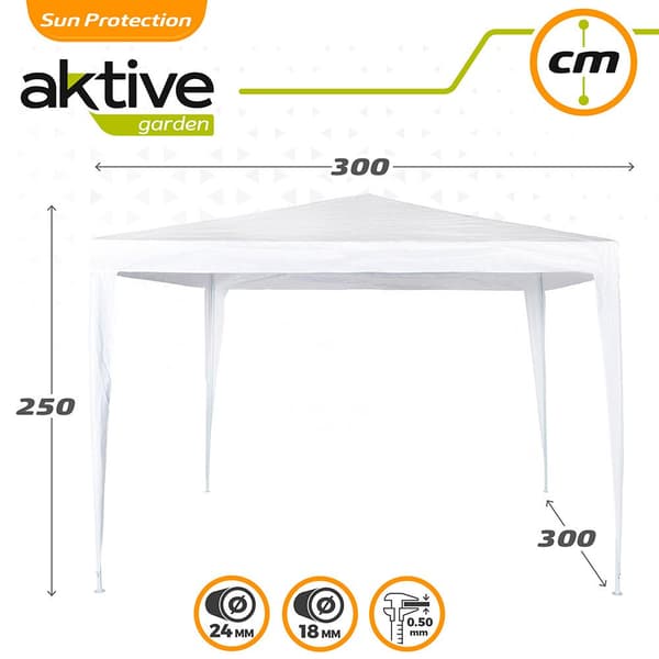 Aktive Firkantet Lysthus Plast 300x300x250 Cm Hvid