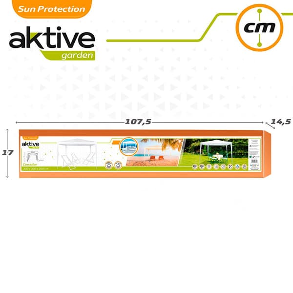 Aktive Firkantet Lysthus Plast 300x300x250 Cm Hvid