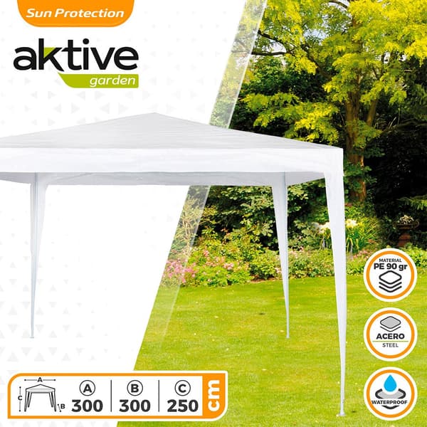 Aktive Firkantet Lysthus Plast 300x300x250 Cm Hvid