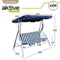 Pikkukuva 7 / 8: Aktive Garden Swing Seat 170x110x153 Cm Hopeinen