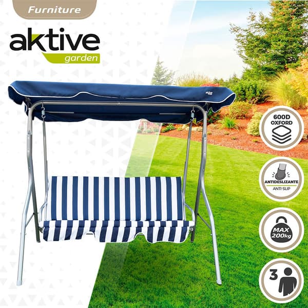 Aktive Garden Swing Seat 170x110x153 Cm Hopeinen