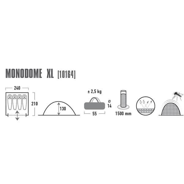 High Peak Monodome XL Blue Dome/Igloo tent 10164