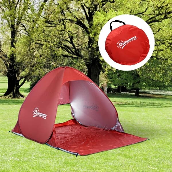 Rootz Pop Up-tält - Rood - Polyester, Staal - 59,06 cm x 78,702 cm x 45,28 cm
