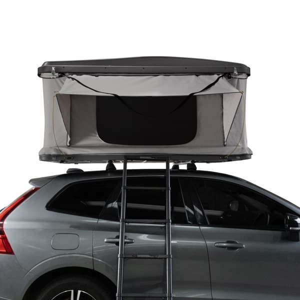 Car Roof Tent Large Tent Hard Shell Gas Assisted Pop-up Bed for 2-3 People 3000mm Waterproof Camping Ladder 5.5cm Mattress Anti-Condensation