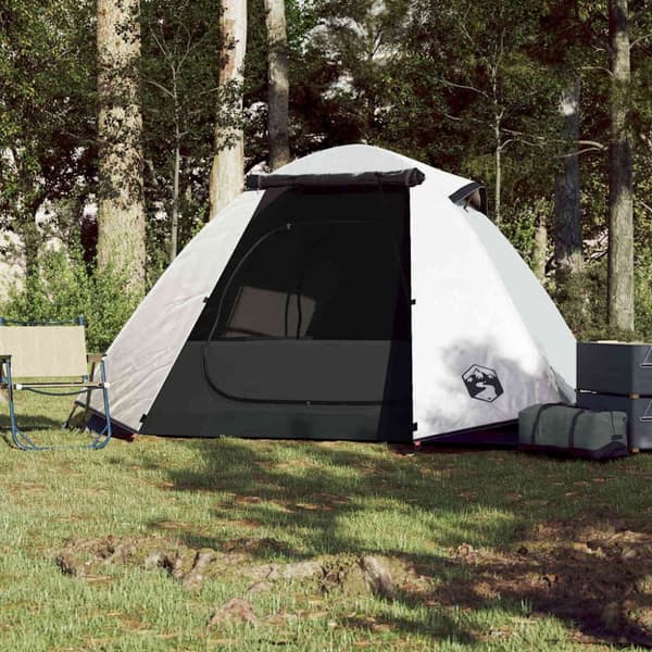 vidaXL Campingtelt for 2 personer hvit blendingsstoff vanntett