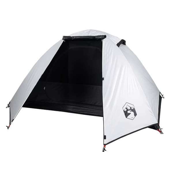 vidaXL Campingtelt for 2 personer hvit blendingsstoff vanntett