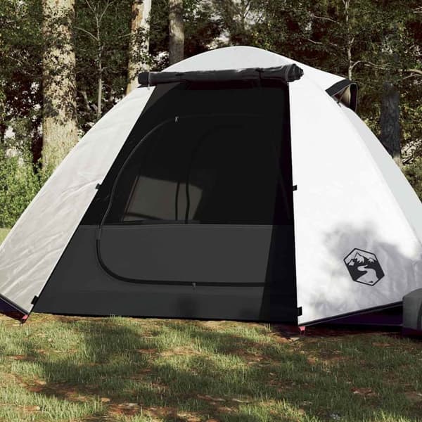 vidaXL Campingtelt for 2 personer hvit blendingsstoff vanntett