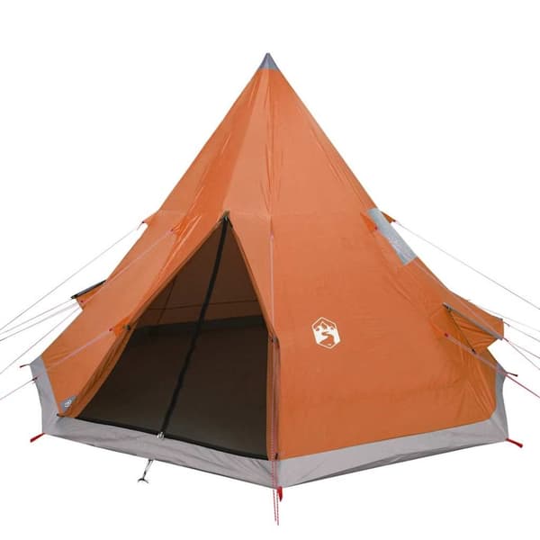 vidaXL 4-personers campingtelt vandtæt orange