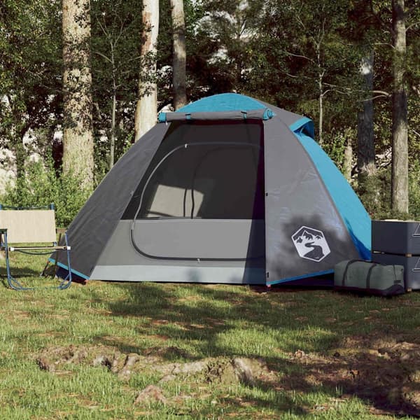 vidaXL Kuppeltelt for camping 2 personer blå vanntett